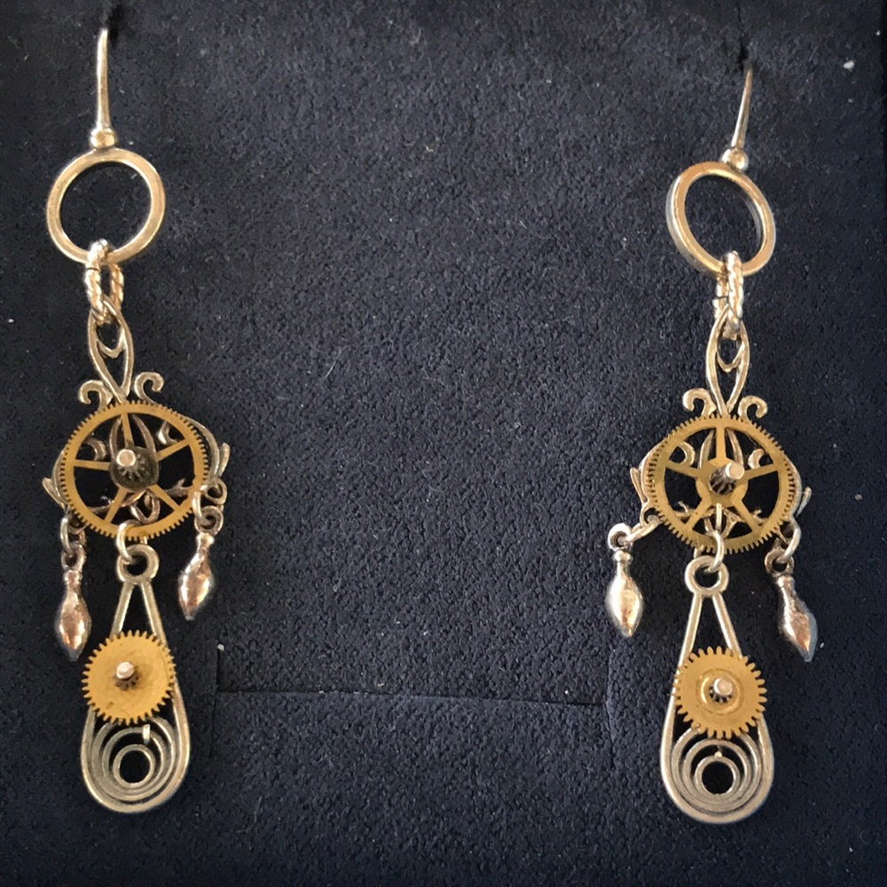 Earrings - Steampunk - 2.5” Drop
